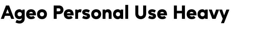 Ageo Personal Use Heavy.otf