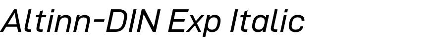 Altinn-DIN Exp Italic.otf