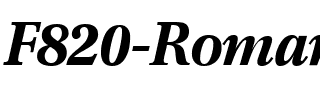 F820-Roman.ttf字體轉換器圖片