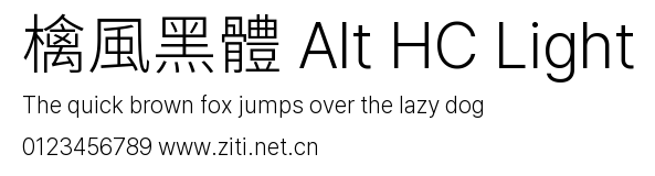 檎風黑體 Alt HC Light預覽圖