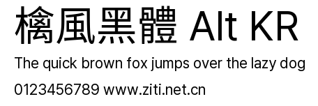 檎風黑體 Alt KR預覽圖