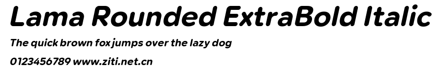 Lama Rounded ExtraBold Italic.ttf字體轉換器圖片