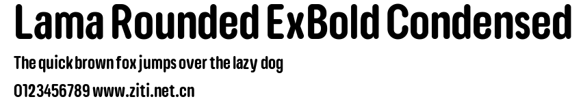Lama Rounded ExBold Condensed.ttf字體轉換器圖片