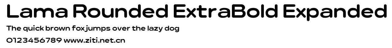 Lama Rounded ExtraBold Expanded.ttf字體轉換器圖片