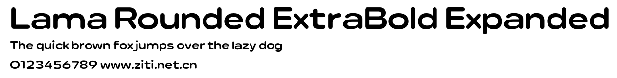 Lama Rounded ExtraBold Expanded.otf字體轉換器圖片