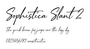 Sophistica Slant 2.otf