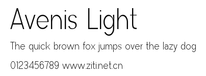 Avenis Light.ttf字體轉換器圖片
