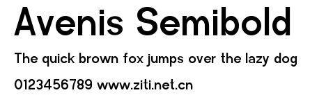 Avenis Semibold.ttf字體轉換器圖片