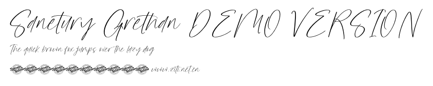 Sanetury Grethan DEMO VERSION.otf