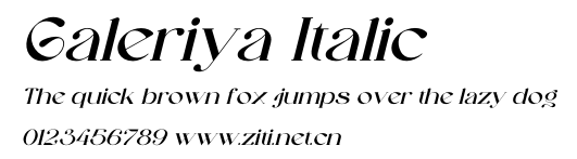Galeriya Italic.otf字體轉換器圖片
