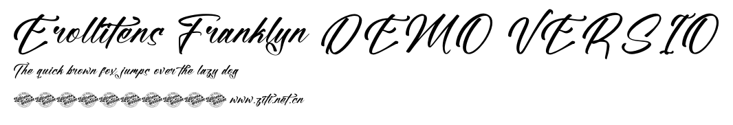 Erollitens Franklyn DEMO VERSIO.otf字體轉換器圖片