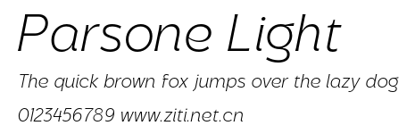 Parsone Light.otf字體轉換器圖片