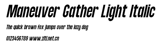Maneuver Gather Light Italic.ttf