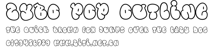 Zybo Pop Outline.ttf字體轉換器圖片