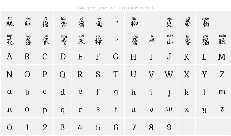 字符映射圖