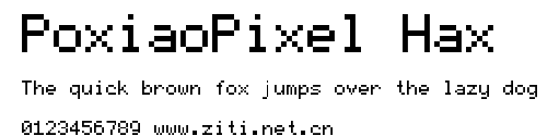 PoxiaoPixel Hax.ttf字體轉換器圖片