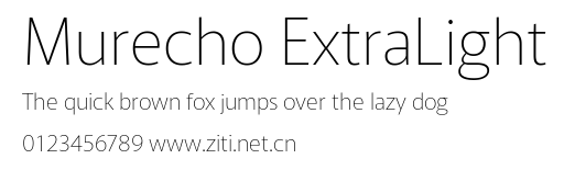 Murecho ExtraLight.ttf字體轉換器圖片
