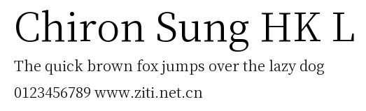 Chiron Sung HK L.ttf字體轉換器圖片