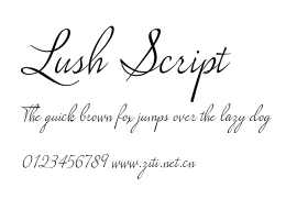 Lush Script.otf字體轉換器圖片