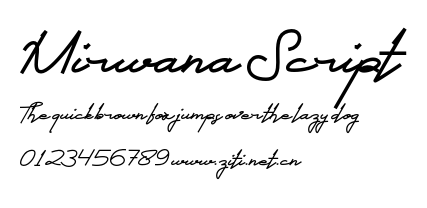 Mirwana Script.otf字體轉換器圖片