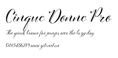 Cinque Donne Pro.otf字體轉換器圖片