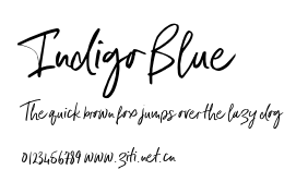 Indigo Blue.otf字體轉換器圖片