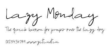 Lazy Monday.ttf字體轉換器圖片