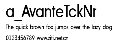 a_AvanteTckNr.ttf字體轉換器圖片