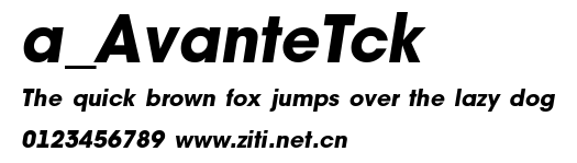 a_AvanteTck.ttf字體轉換器圖片