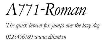 A771-Roman.ttf字體轉換器圖片