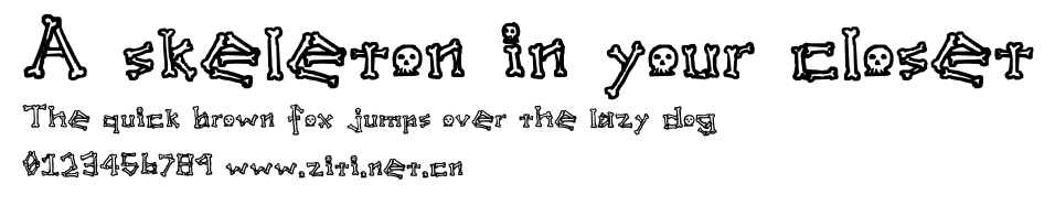 A skeleton in your closet.ttf字體轉換器圖片
