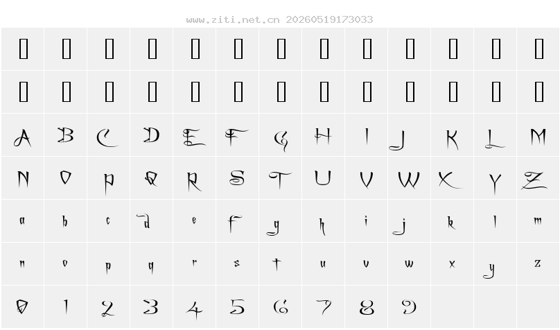字符映射圖