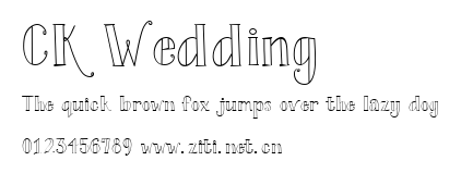 CK Wedding.ttf字體轉換器圖片