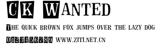CK Wanted.ttf字體轉換器圖片