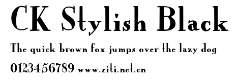 CK Stylish Black.ttf字體轉換器圖片