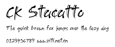 CK Stacatto.ttf字體轉換器圖片