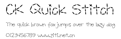 CK Quick Stitch.ttf字體轉換器圖片