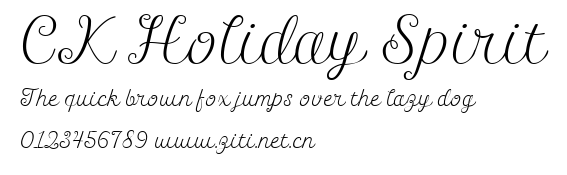 CK Holiday Spirit.ttf字體轉換器圖片