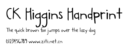 CK Higgins Handprint.ttf字體轉換器圖片