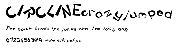 CIRCLINEcrazyjumped.ttf字體轉換器圖片