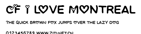 CF I love Montreal.ttf字體轉換器圖片