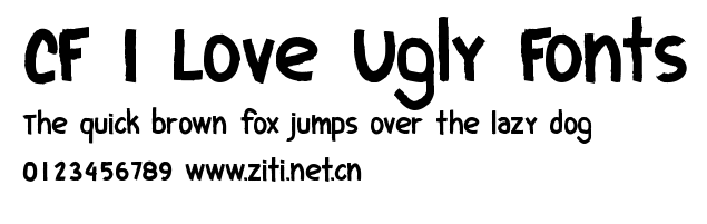 CF I Love Ugly Fonts.ttf字體轉換器圖片