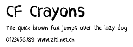 CF Crayons.ttf字體轉換器圖片