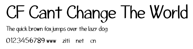 CF Cant Change The World.ttf