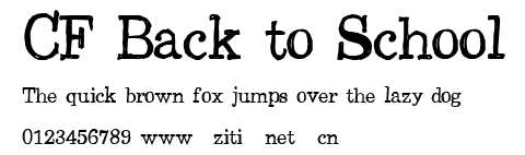 CF Back to School.ttf字體轉換器圖片