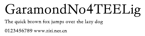 GaramondNo4TEELig.ttf字體轉換器圖片