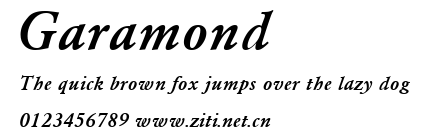 Garamond.ttf字體轉換器圖片
