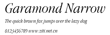 Garamond Narrow.ttf字體轉換器圖片