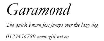 Garamond.ttf字體轉換器圖片