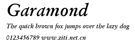 Garamond.ttf字體轉換器圖片